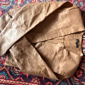 7 For All Mankind Cropped Vegan Leather Jacket